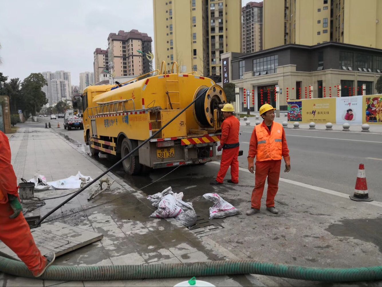 庆城排污管道清淤-管道清洗